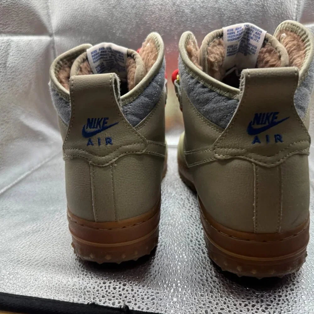 Size 10 Nike Air Force 1 Duckboot Bamboo High Top Mens Athletic Shoes 444745-203